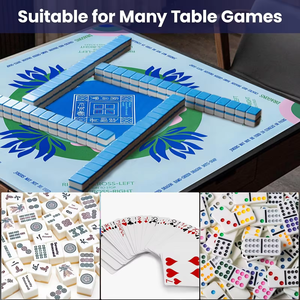 Tapetes de Mahjong Plegables y Antideslizantes con Diseño Floral Retro Azul, Aptos para Juegos de Mahjong y Póker, Venta al Por Mayor - Product Image 3