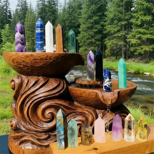 Высокое качество прозрачный кварц DT натуральный камень точка 3-5 см двойные точки для подарка - Product Image 6