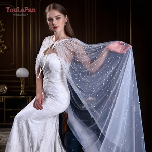 YouLaPan VG02 Châle Long Élégant pour <span class=keywords><strong>Femme</strong></span>, Perles d'Imitation Équitablement Distribuées, Accessoires pour <span class=keywords><strong>Mariage</strong></span> à l'Église - Product Image 4