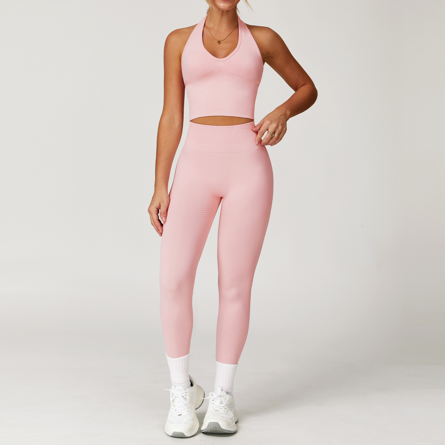 top1+legging-peach pink