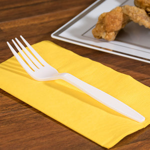 <span class=keywords><strong>Cubiertos</strong></span> de tenedor de plástico <span class=keywords><strong>desechables</strong></span> de peso medio pesado 7 pulgadas PS PLA blanco y negro para restaurante para llevar envuelto en plástico - Product Image 5