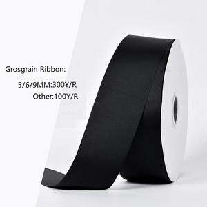 Đen Grosgrain <span class=keywords><strong>Ribbon</strong></span> 5-89 Mét satin Quà Tặng <span class=keywords><strong>Ribbon</strong></span> cuộn cho món quà bọc tùy chỉnh với logo - Product Image 6