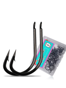 100 pièces/boîte Hameçon <span class=keywords><strong>de</strong></span> pêche Izu en boîte à bouche coudée, hameçon à ardillon lâche pour <span class=keywords><strong>carpe</strong></span> crucian - Product Image 1