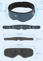 Headphone Masker Tidur 3D SM025 dengan CE FCC Rohs, Speaker yang Dapat Disesuaikan, Cup Mata yang Dapat Dilepas dan Dicuci, Earphone Nirkabel