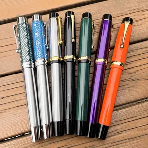 Manufactured Promotional Pens Office Business Gift Calligraphy Writing Pen Oem Custom Logo Promotional Metal Fountain Pen