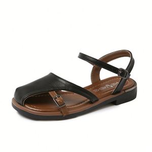 Women Closed Toe Soft <b>Flat</b> Roman <b>Sandals</b> 2026 Summer Fashion Mori Fairy Style Breathable Non Slip Daily Casual Beach Footwear - Product Image 6