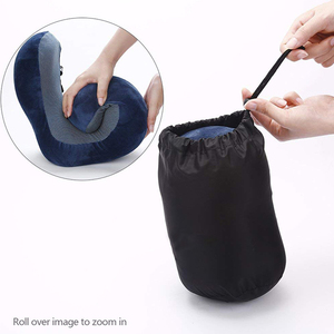 Saien <span class=keywords><strong>airline</strong></span> U forme mousse à mémoire de forme cou oreiller voyage cou oreiller espace cervical remplissage voyage oreiller pour avion chapeau à capuche - Product Image 5
