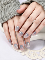 Autocollants pour ongles effet œil de chat, été, sans cuisson, application directe, 26 films de vernis à ongles, couverture complète, sans lumière UV