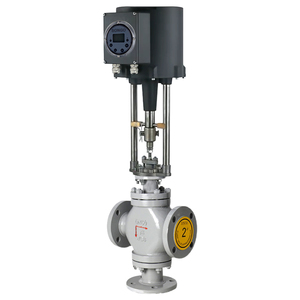 Válvula Reguladora Eléctrica de Acero Fundido AC220V, Válvula de Control de Vapor Eléctrica, Válvula Moduladora de 3 Vías con Brida Eléctrica - Product Image 2