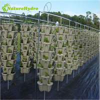Jardinière suspendue verticale de pots de fleurs empilés de ferme hydroponique pour le jardinage à la maison Pots en plastique CLASSIC plastique blanc petit Pot