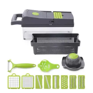 Handgadget Gadget Dicer Kool Shredder Fry Cutter Rvs Groente Chopper Met Container Voor