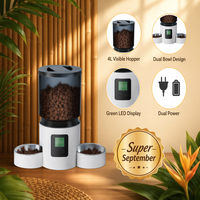 Nouveau Distributeur Intelligent pour Animaux de Compagnie 4L OEM 2026 avec Écran LCD, Contrôle par APP, Vision Nocturne, Couvercle Verrouillable, Dessiccant, Double Alimentation, Utilisation Intérieure/Voyage