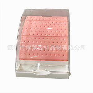 Boîte de stérilisation pour fraises dentaires à 142 trous, type tiroir, en plastique coloré avec matériau métallique pour le stockage des fraises à main haute et basse vitesse - Product Image 4