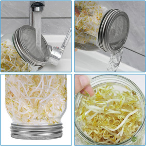 Barattolo per Germogli Grande da 500ml, 750ml, 1000ml con Coperchio da 86mm per Broccoli, Alfalfa, Fagioli Mung e Microgreens - Product Image 4