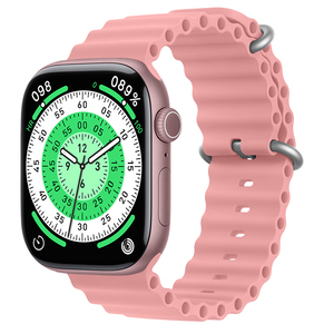 Montre connectée EDS HW W13 MINI rose en silicone, écran HD de 1,83 pouces, partage de réseau BT, musique locale, réponse vocale aux messages - Product Image 3