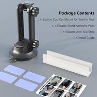 Support de fixation pour voiture Starlink Mini, support de tableau de bord et pare-brise, kit de montage à ventouse réglable à 360 degrés