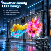Écran LED transparent intérieur/extérieur P3.91 P7.82, affichage LED couleur pleine, vitrine publicitaire, mur vidéo