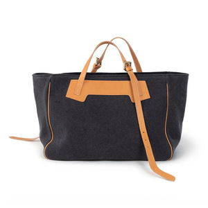 Sac de transport pour chien en toile imperméable de luxe, doublure en coton, poignées en cuir véritable, sangles réglables, fond amovible, portable - Product Image 2