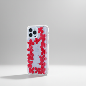 Coque de téléphone en résine florale faite à la main avec de vrais fleurs séchées pour iPhone 12 13 14 15 16 17 Series - Product Image 1