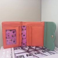 Dompet Multi kartu motif kartun kustom populer Clutch Multi guna khusus untuk remaja dan wanita