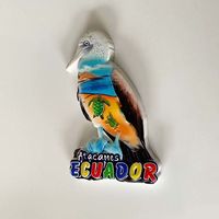 Kustom Ekuador Magnet kulkas unik suvenir wisatawan kulkas Magnet bentuk burung suvenir kreatif hadiah 3D stiker magnetik