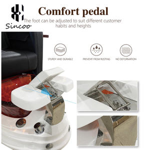 Sillón de Pedicura Eléctrico de Lujo Moderno con Vidrio para Spa, Salón de Uñas, Cuidado de Pies, Masaje, Luz LED y Bomba de Drenaje - Product Image 3