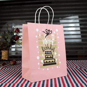 Sac en papier kraft blanc/marron avec poignée pour l'emballage alimentaire dans les supermarchés, les cafés, les cadeaux, les fêtes, logo personnalisé - Product Image 2