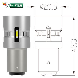 G-View T20 S25 1156 1157 Ampoules de feux de signalisation arrière à LED DC 10V à 18V 360 degrés 4PCS Feux de freinage arrière pour voiture SUV Offroad - Product Image 1