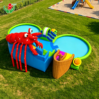 Tobogán Acuático Inflable Gigante con Forma de Langosta de Dibujos Animados, Tobogán Inflable con Forma de Langosta para Parques de Diversiones y Resorts, Venta al por Mayor