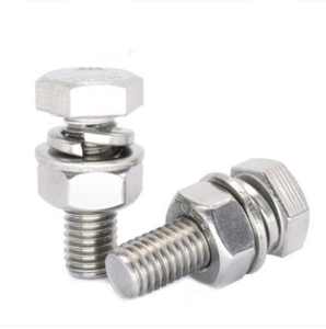 FHL7862 304 Tornillos hexagonales de acero inoxidable/GB5783 Pernos y tuercas Juego de combinación de almohadillas de resorte plano M14 - Product Image 6