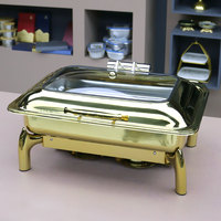 Ensemble chauffe-plats 9L en acier inoxydable détachable pour buffet d'hôtel, restaurant, fête et traiteur.