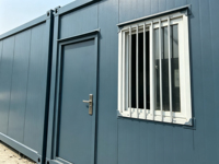 Maison conteneur préfabriquée modulaire amovible en structure acier démontable, respirante, pour bureau, dortoir temporaire