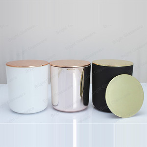 Venta al por mayor, recipiente para velas, fondo redondo, <span class=keywords><strong>Cambridge</strong></span>, 15oz, tarros vacíos para velas blancos y negros mate con tapas para hacer velas - Product Image 3