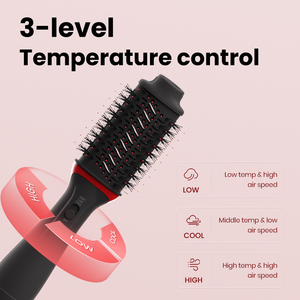 Brosse sèche-cheveux électrique 4-en-1 ionique à air chaud, volumisante, lissante, bouclante et séchante, 1200W - Product Image 4