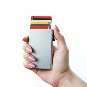 Portacarte di Credito Pop-up Anti-RFID Personalizzato di Lusso, <span class=keywords><strong>Portafoglio</strong></span> in Metallo per Uomo, <span class=keywords><strong>Porta</strong></span> Carte Bancarie in Alluminio, <span class=keywords><strong>Portafoglio</strong></span> Sottile e Intelligente - Product Image 4