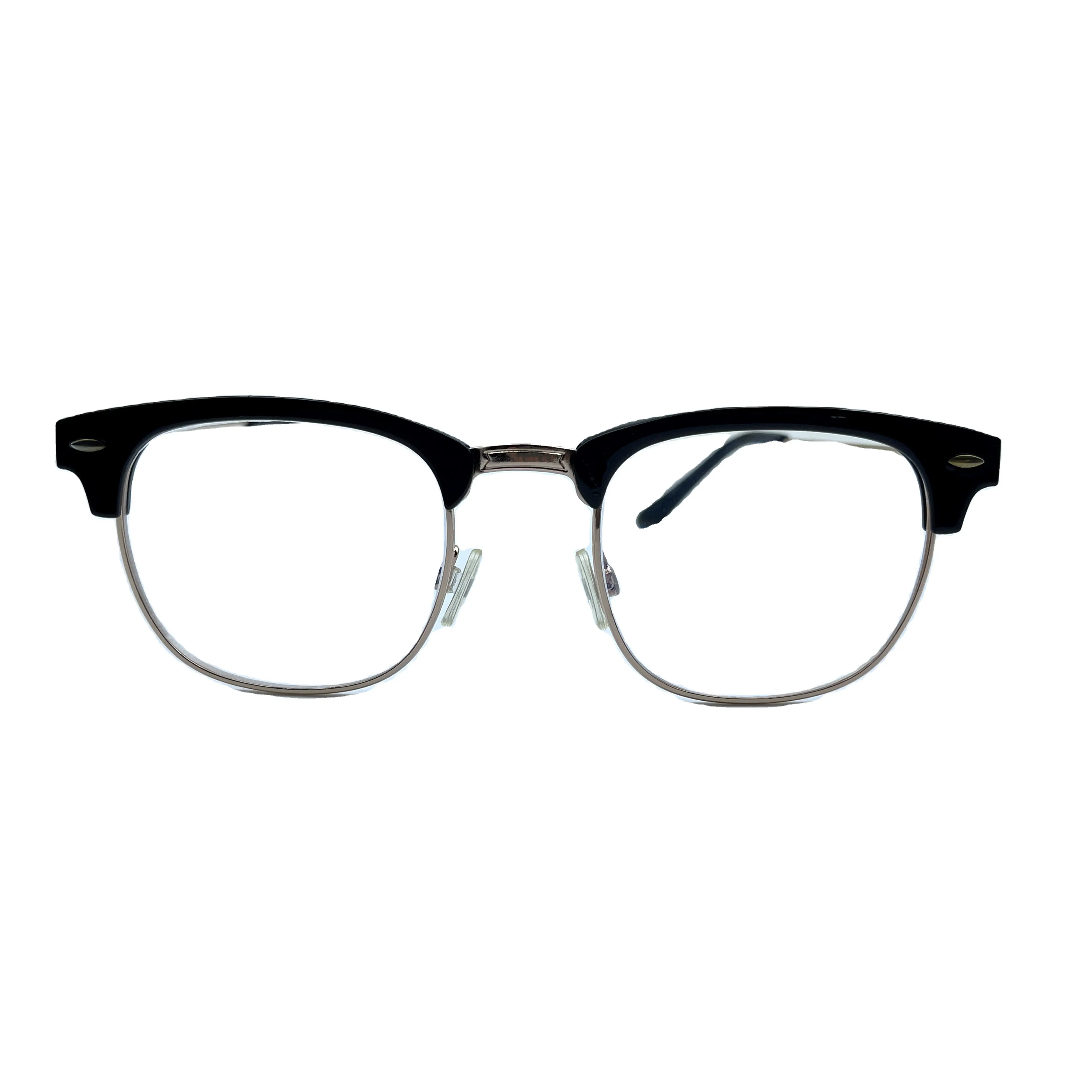 高級ファッション女性男性ハーフリムレスゴールドフレームアンチブルーライトブルーライトブロッキング光学眼鏡メガネ