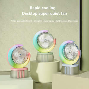 Ventilateur de climatisation personnel mini portable avec lumière LED, 3 vitesses de vent et modes de brumisation, refroidisseur d'air évaporatif alimenté par USB - Product Image 6