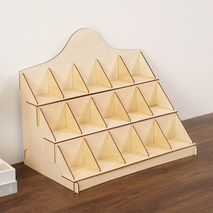 Présentoir Organisateur en Bois à Plusieurs Niveaux pour Rouge à Lèvres, Parfums, Boîtes Mystères, Poupées, Figurines - <span class=keywords><strong>Étagère</strong></span> <span class=keywords><strong>de</strong></span> <span class=keywords><strong>Rangement</strong></span> Autoportante - Product Image 2