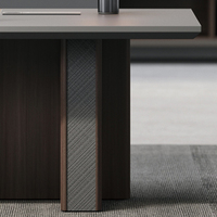 Bureau de direction en bois simple en forme de L de style moderne et luxueux Bureau de directeur général pour PDG Bureau pour PDG Bureau