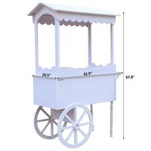 Customized Collapsible Candy Car Flower Candy Carts With Wheels For Wedding Children Christmas Decoration Dessert Candy Bar Cart