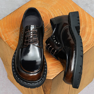 Luxurious Goodyear Welted Handcrafted Horsehide Breathable Casual Shoes English-Style Men's Luxurious Casual Leather Shoes - Product Image 1