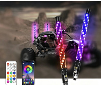 Nouvelle Antenne LED Spirale RGB de Sécurité Tout-Terrain 3000 Lumens Étanche IP67 360° pour Véhicules Tout-Terrain, Buggy, Dune de Sable, 4x4