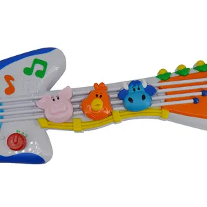 Bambini batteria operato di plastica del fumetto mini musicale educativo ragazzo strumento chitarra elettrica regalo del giocattolo per i bambini - Product Image 6