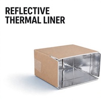 Insert de boîte d'expédition réutilisable, imperméable, avec isolation en feuille d'aluminium réfléchissante pour la chaîne du froid