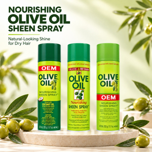 Spray de Aceite para el Cabello de Oliva y Coco Tratamiento Ligero Suavizante y Brillante con Aceites Esenciales Control del Frizz Hidratante y Humectante - Product Image 1