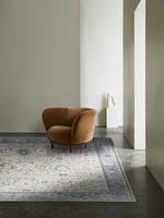 Tapis design haut de gamme beige et bleu, noué à la main, style contemporain, tapis en laine de qualité supérieure pour les intérieurs modernes, maison, hôtel, villa
