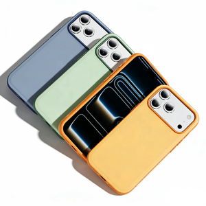 Coque de téléphone mate premium douce pour la peau pour iPhone 17 16 15 14 Series, double couleur, protection anti-chute avec bord antidérapant - Product Image 1
