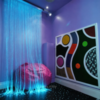 Thérapie de stimulation sensorielle, rideau tactile apaisant à fibres optiques changeant de couleur, cascade de lumière sensorielle à fibres optiques, équipement pour l'autisme
