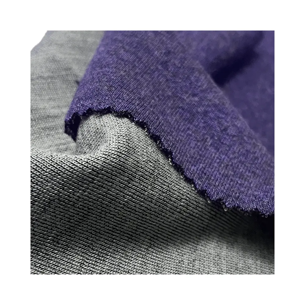 Tela para ropa de invierno de lana merina de 350gsm, 70% de lana merina 30%, viscosa, jersey liso único, tejido de ajuste inferior