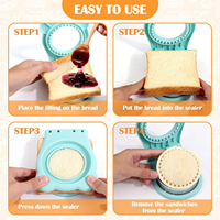 Fleur dinosaure Design poche Sandwiches Cutter et ensemble de scellant sans croûte machine à pain bricolage emporte-pièces cadeau pour les enfants